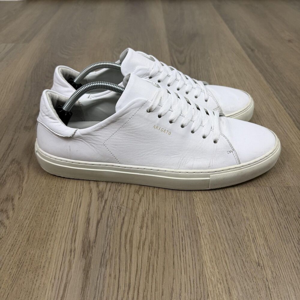 Axel Arigato Shoes Mens Size 12 White Leather Minimalist Low Top Casual Sneakers